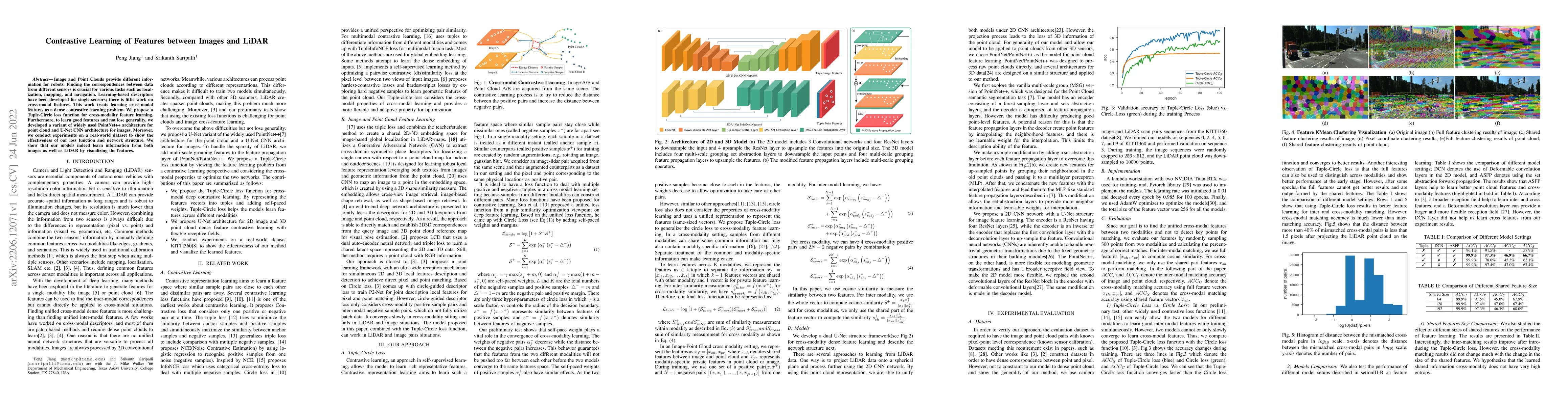 Thumbnail for Contrastive Learning of Features between Images and LiDAR