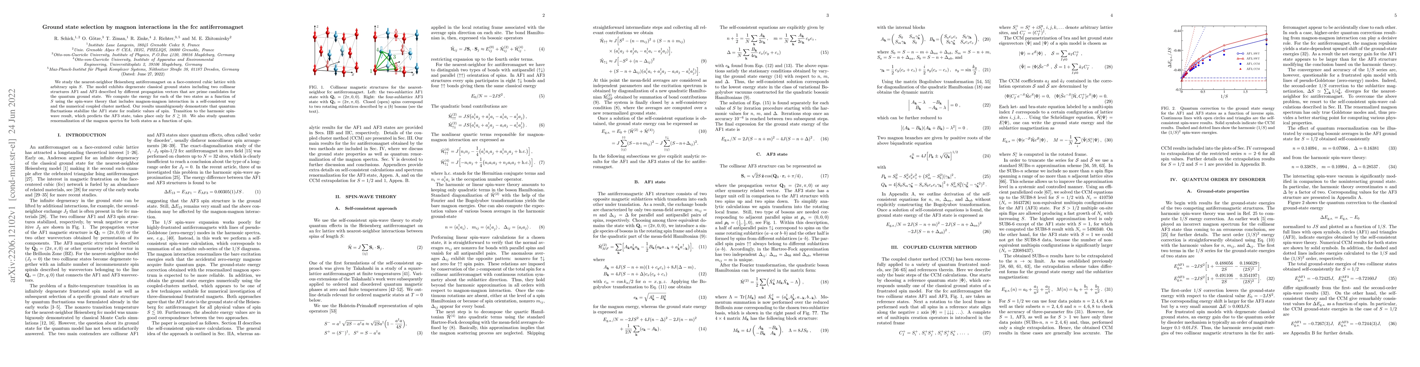 Thumbnail for Ground state selection by magnon interactions in the fcc antiferromagnet