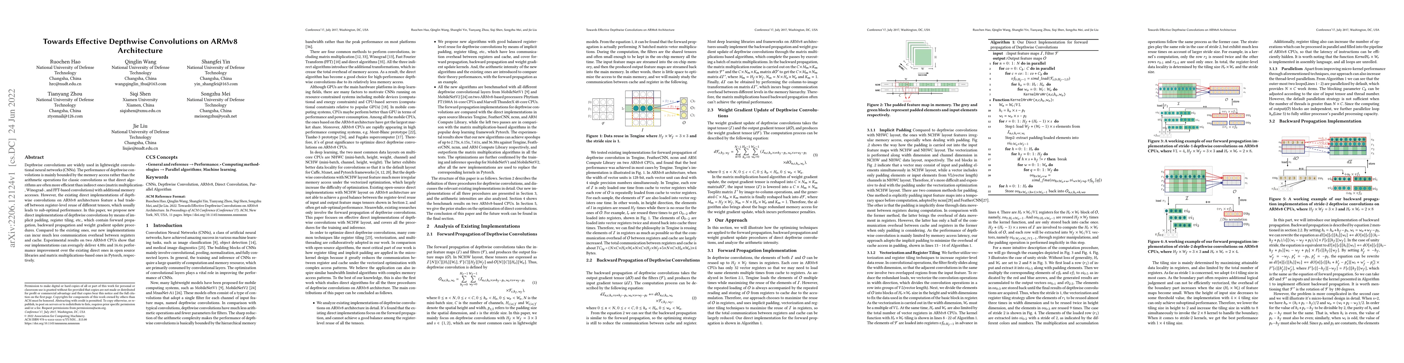 Thumbnail for Towards Effective Depthwise Convolutions on ARMv8 Architecture
