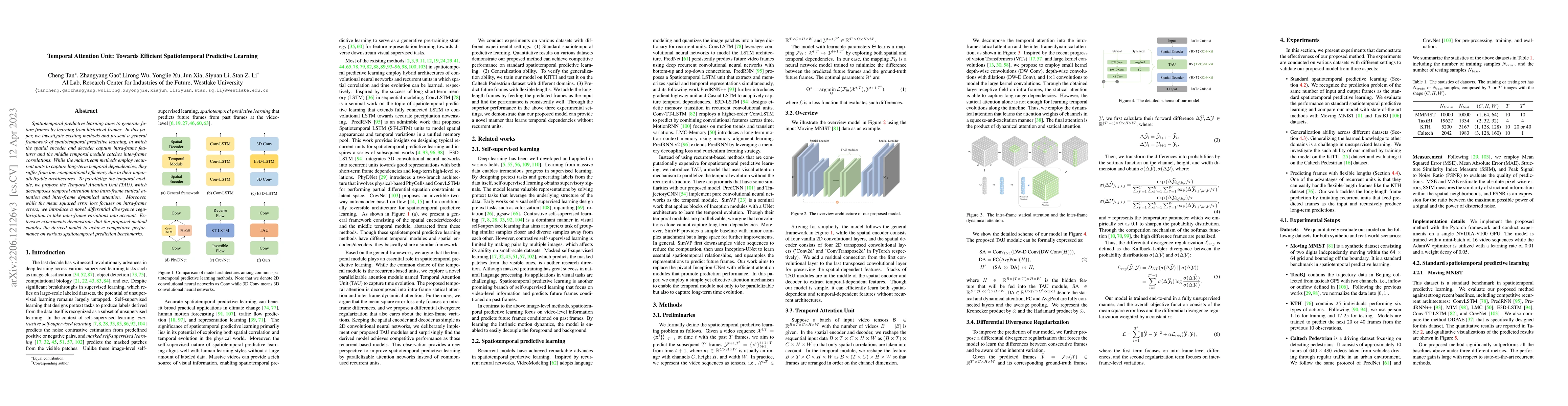 Thumbnail for Temporal Attention Unit: Towards Efficient Spatiotemporal Predictive
  Learning