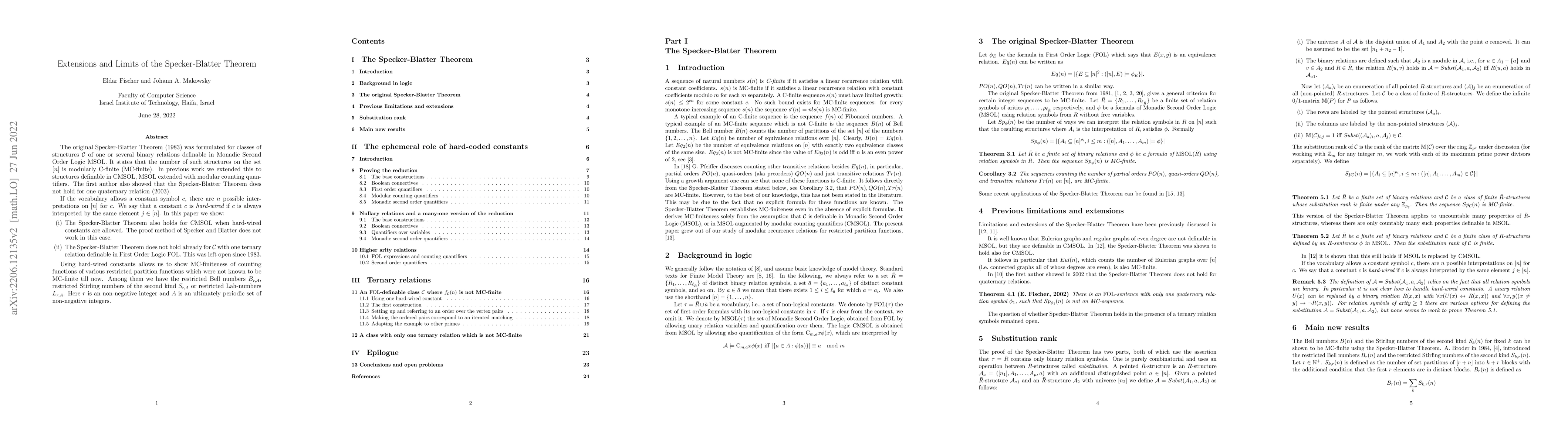 Thumbnail for Extensions and Limits of the Specker-Blatter Theorem