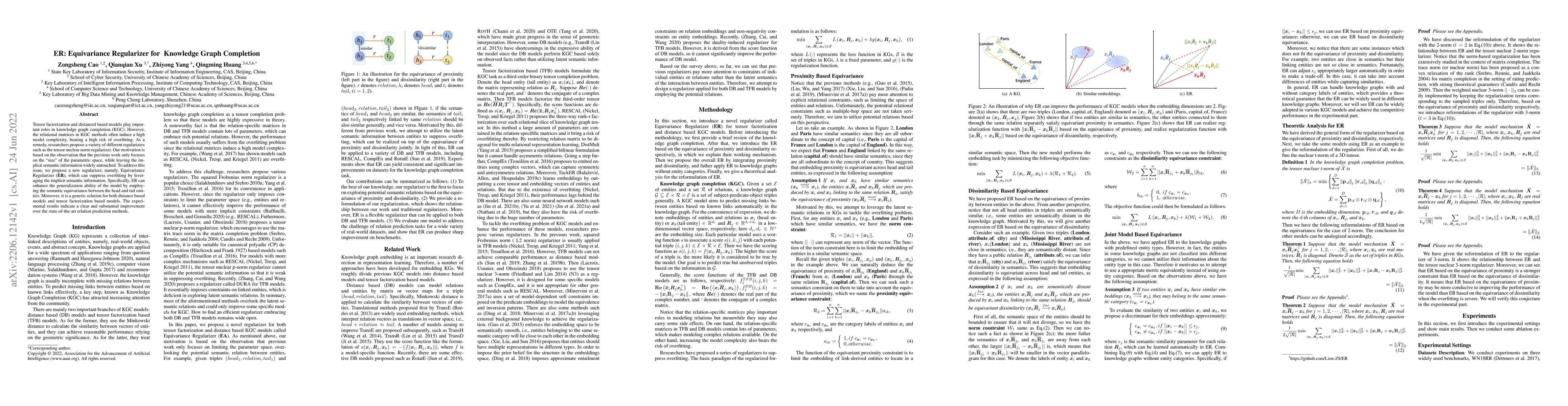 Thumbnail for ER: Equivariance Regularizer for Knowledge Graph Completion