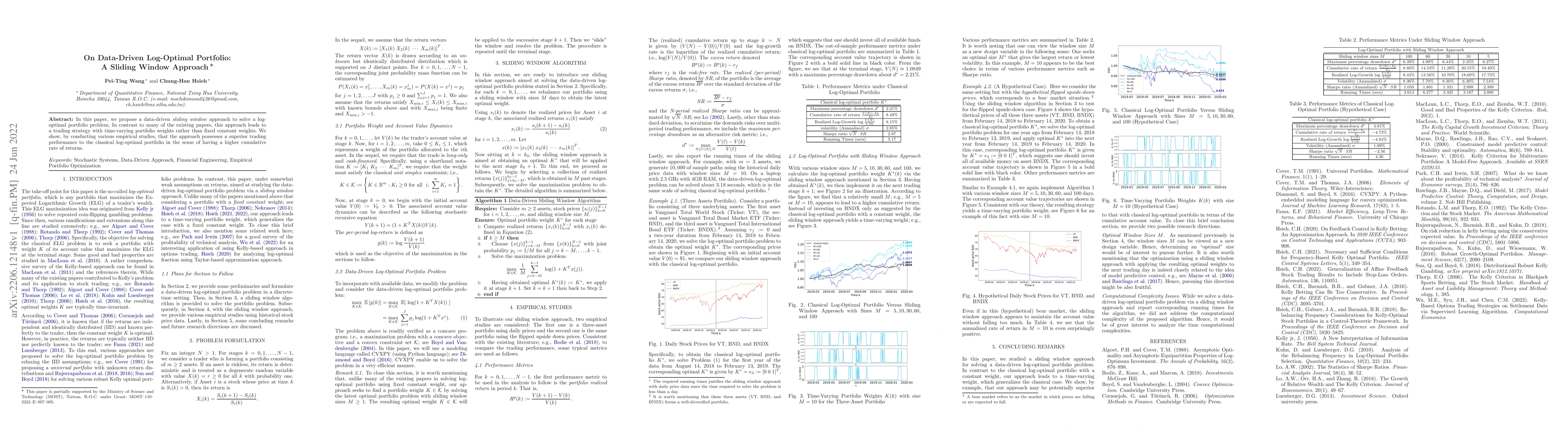 Thumbnail for On Data-Driven Log-Optimal Portfolio: A Sliding Window Approach
