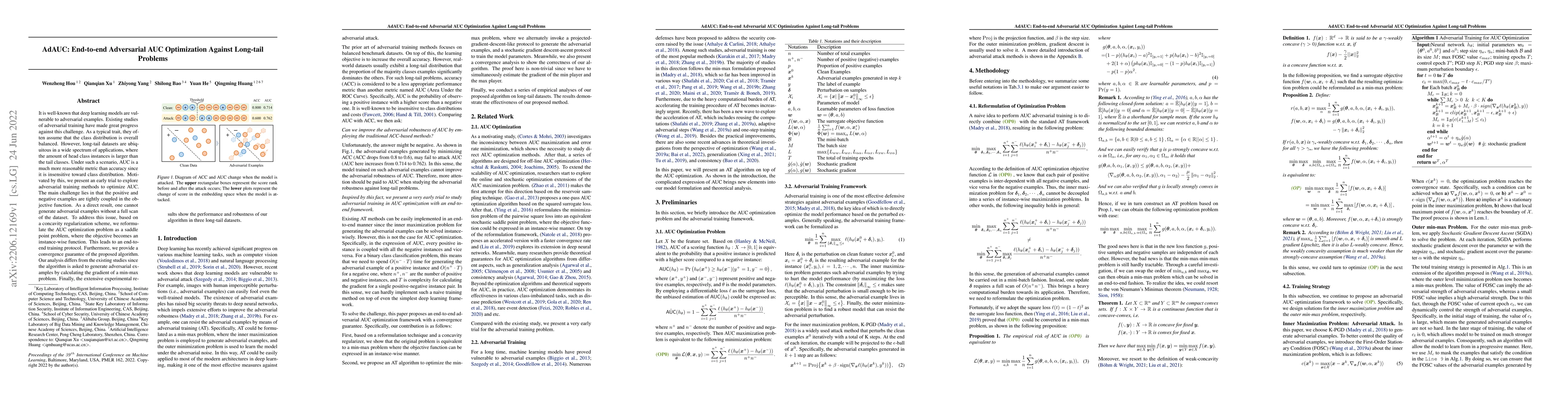 Thumbnail for AdAUC: End-to-end Adversarial AUC Optimization Against Long-tail
  Problems