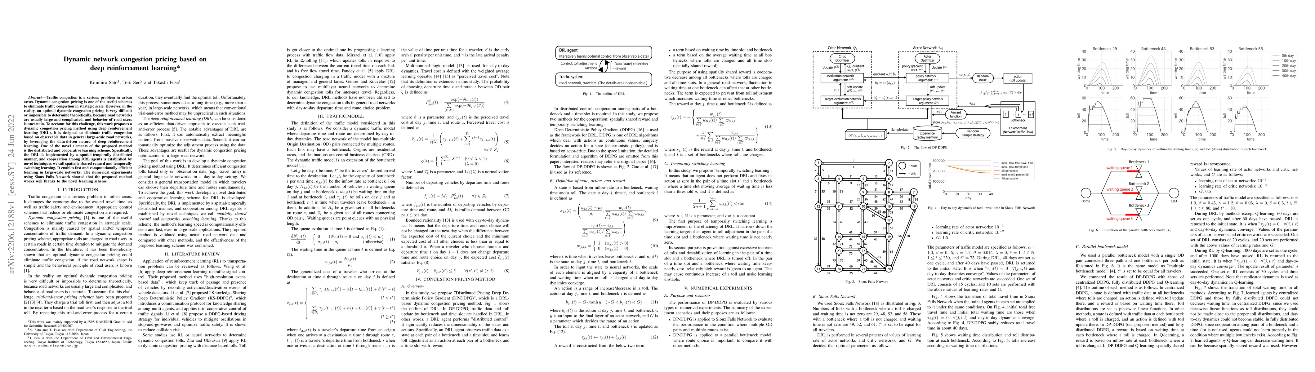 Thumbnail for Dynamic network congestion pricing based on deep reinforcement learning