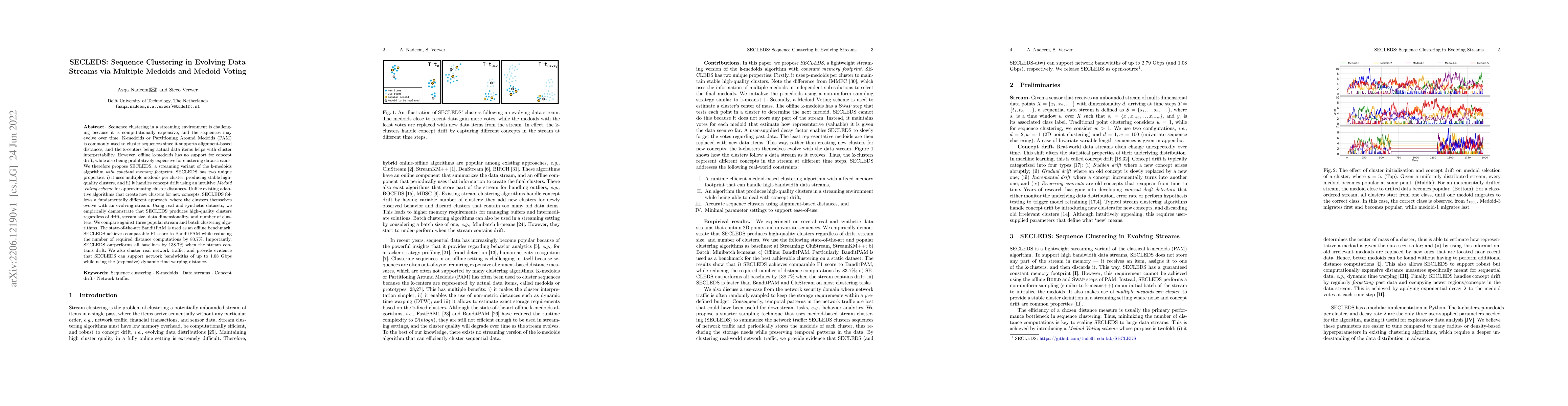 Thumbnail for SECLEDS: Sequence Clustering in Evolving Data Streams via Multiple
  Medoids and Medoid Voting