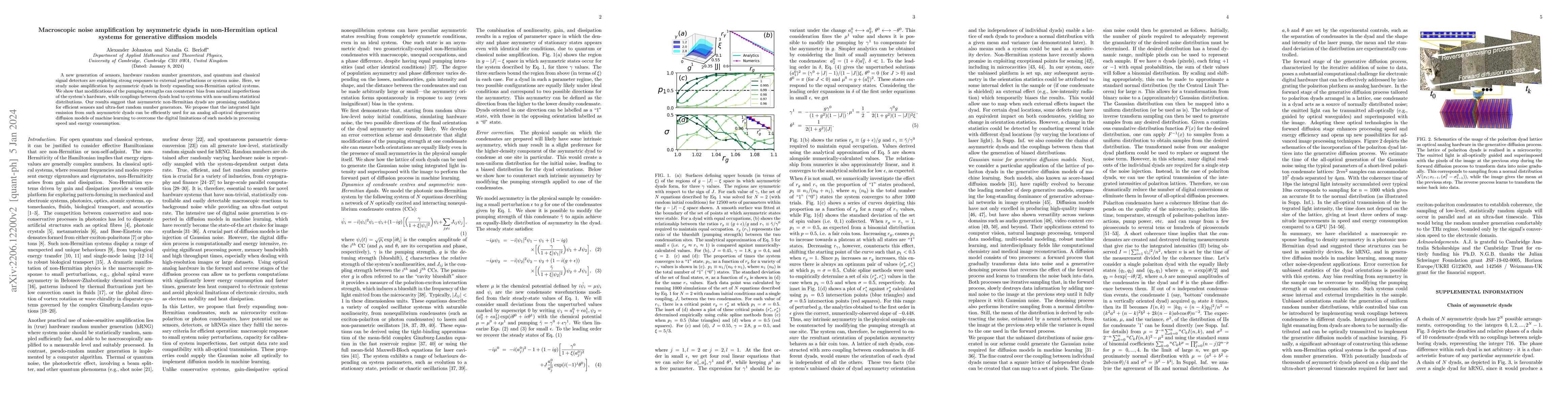 Thumbnail for Macroscopic noise amplification by asymmetric dyads in non-Hermitian
  optical systems for generative diffusion models