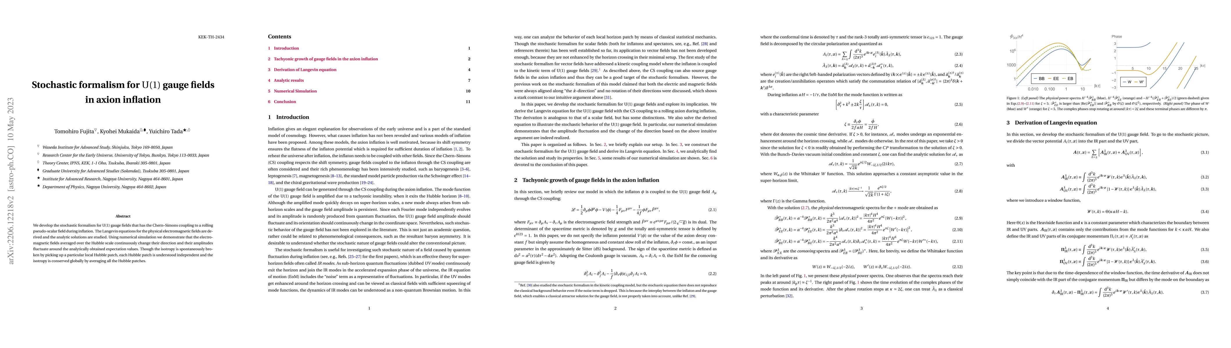 Thumbnail for Stochastic formalism for U(1) gauge fields in axion inflation