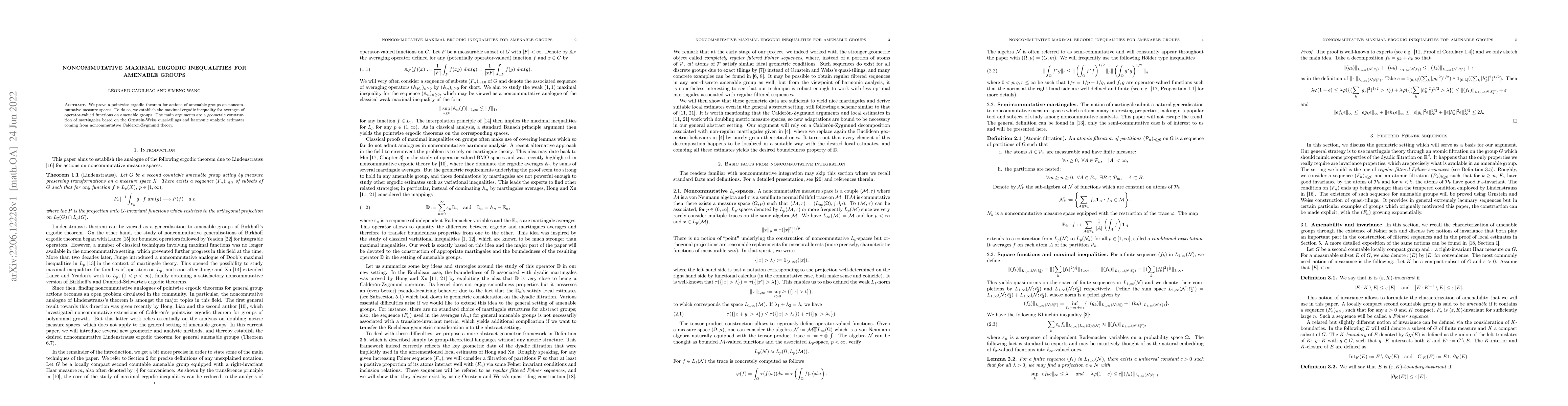 Thumbnail for Noncommutative maximal ergodic inequalities for amenable groups