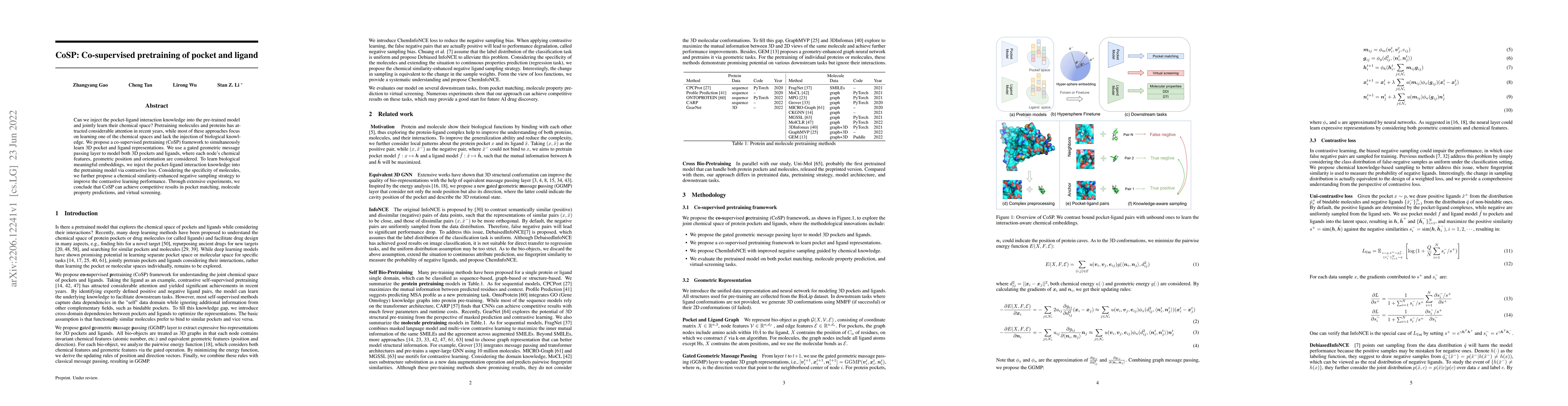 Thumbnail for CoSP: Co-supervised pretraining of pocket and ligand