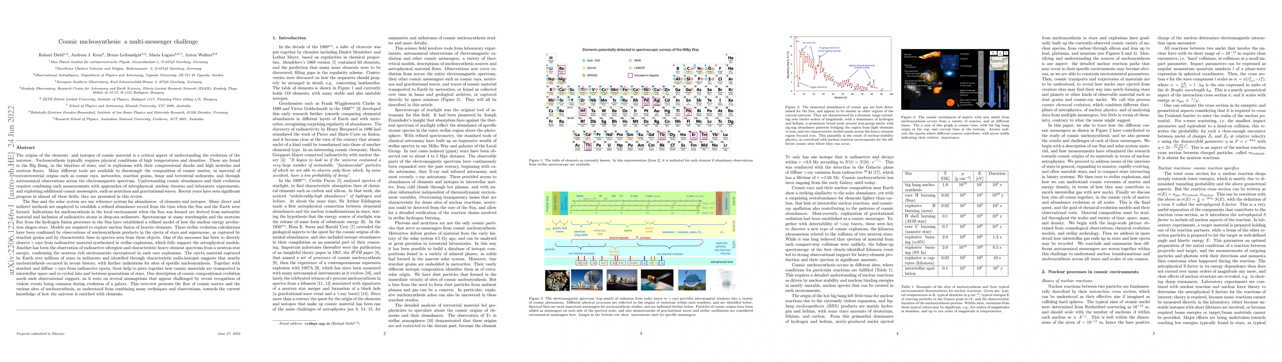 Thumbnail for Cosmic nucleosynthesis: a multi-messenger challenge