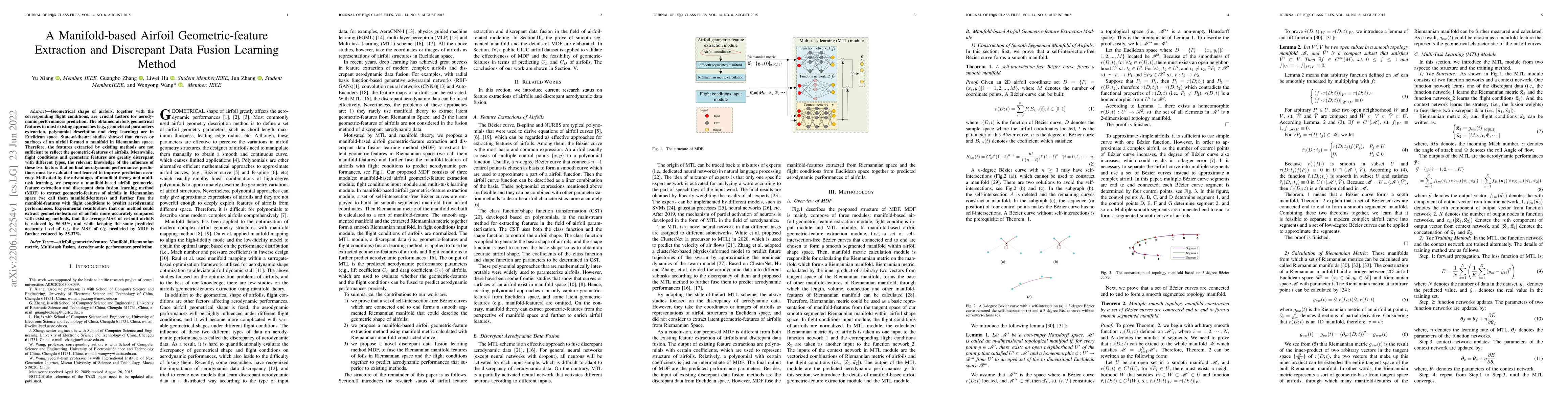 Thumbnail for A Manifold-based Airfoil Geometric-feature Extraction and Discrepant
  Data Fusion Learning Method