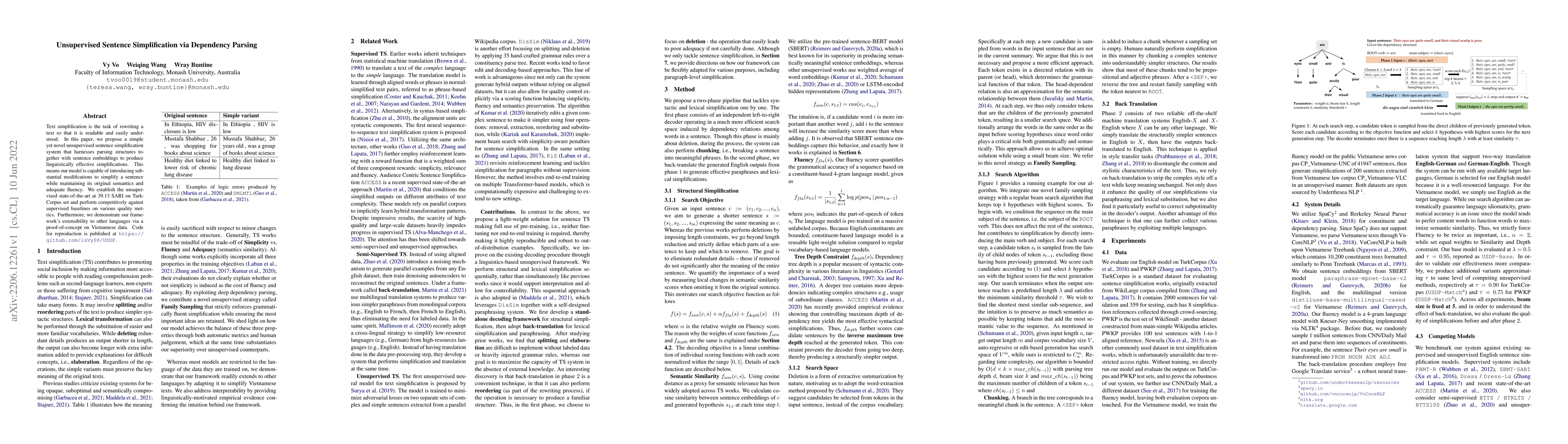 Thumbnail for Unsupervised Sentence Simplification via Dependency Parsing