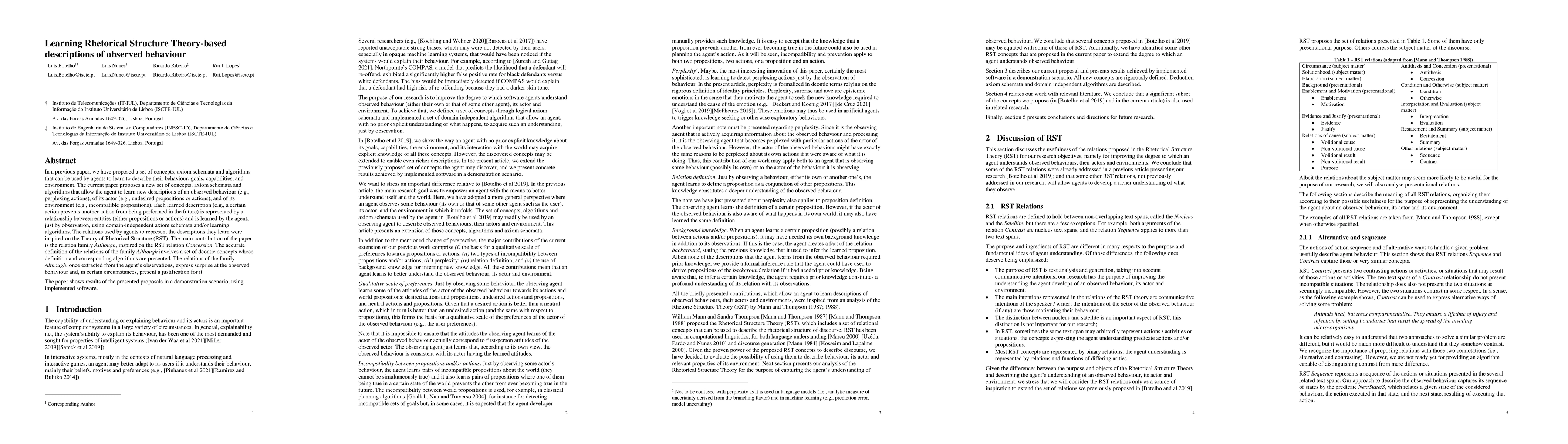 Thumbnail for Learning Rhetorical Structure Theory-based descriptions of observed
  behaviour