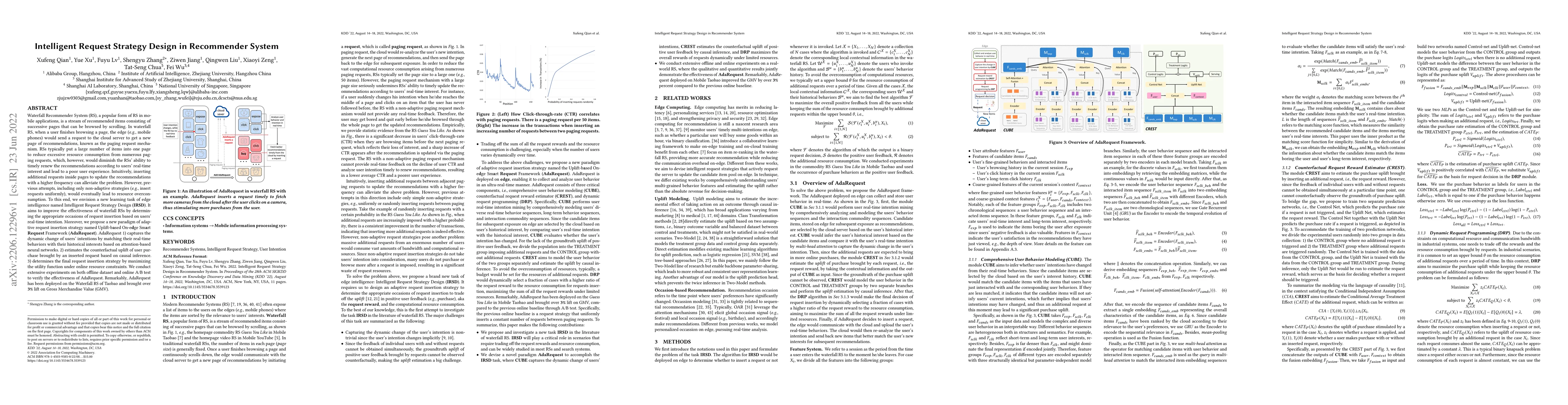 Thumbnail for Intelligent Request Strategy Design in Recommender System