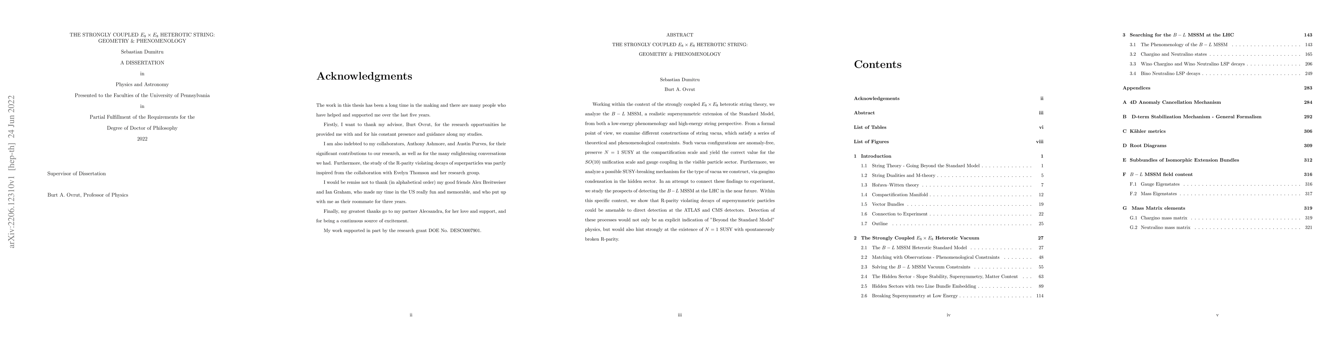 Thumbnail for The strongly coupled $E_8\times E_8$ heterotic string: Geometry $\&$
  Phenomenology