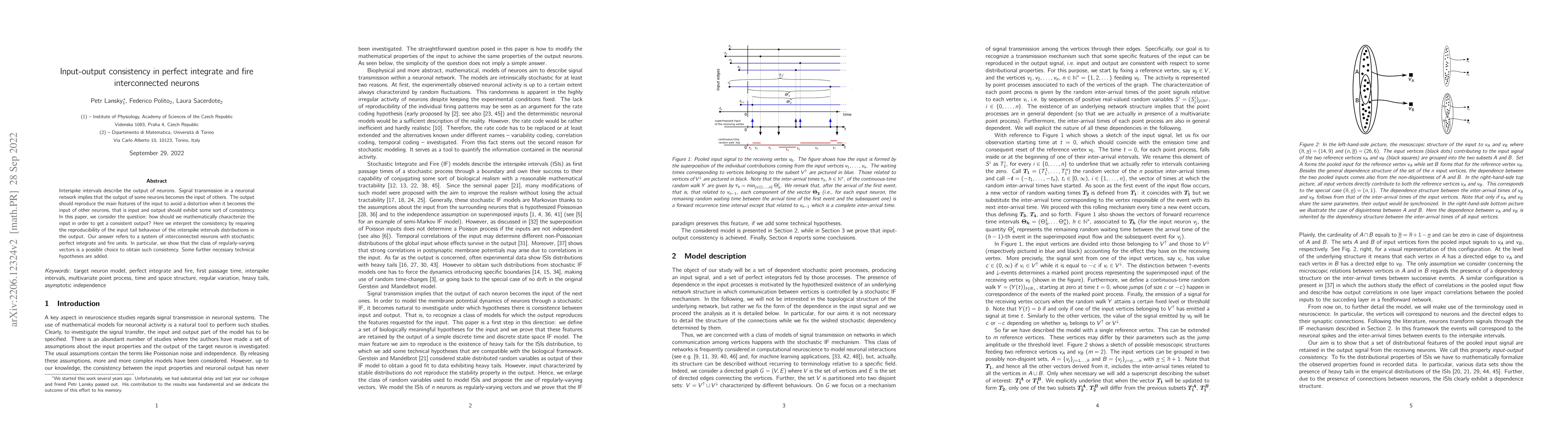 Thumbnail for Input-output consistency in integrate and fire interconnected neurons
