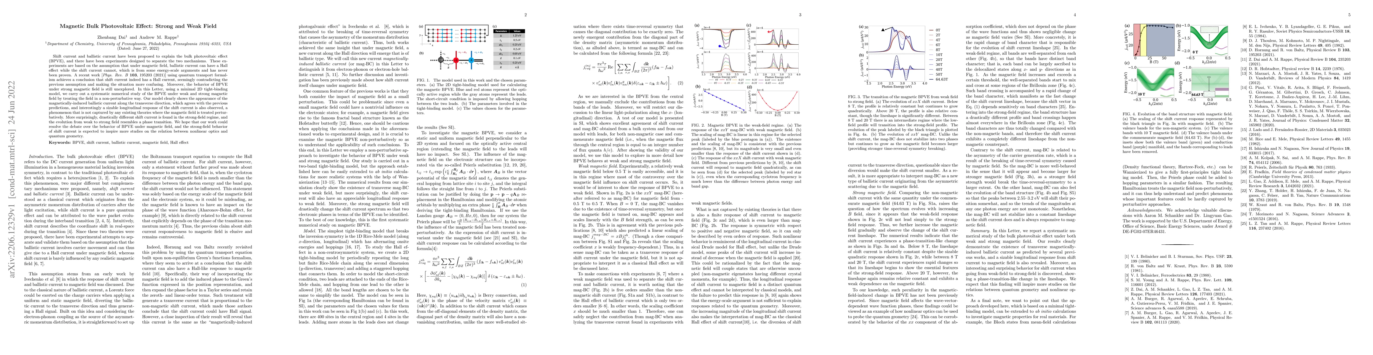 Thumbnail for Magnetic Bulk Photovoltaic Effect: Strong and Weak Field