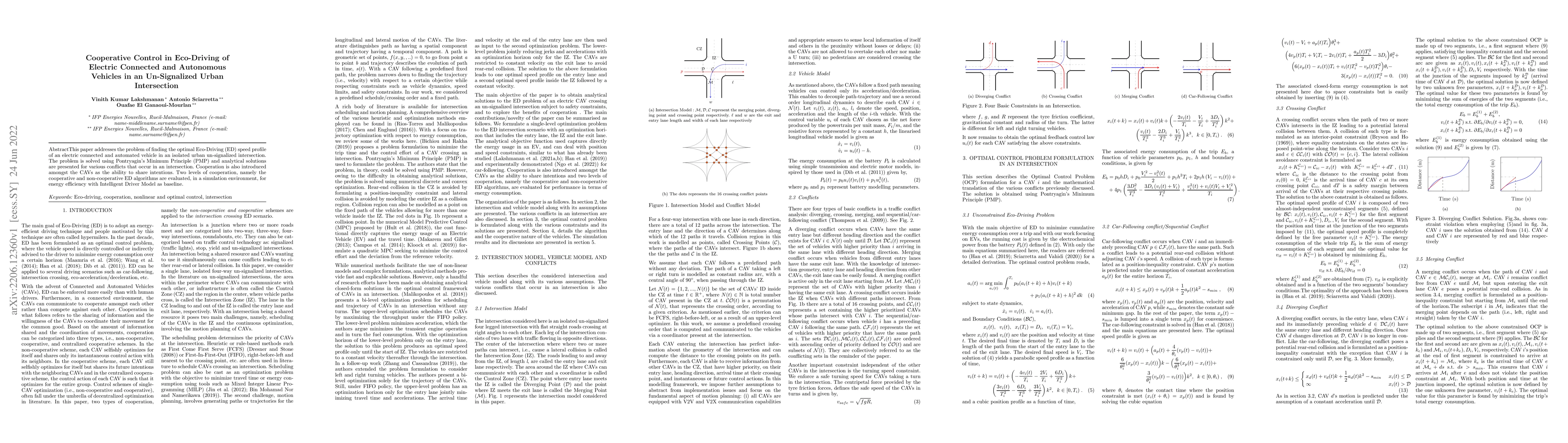 Thumbnail for Cooperative Control in Eco-Driving of Electric Connected and Autonomous
  Vehicles in an Un-Signalized Urban Intersection