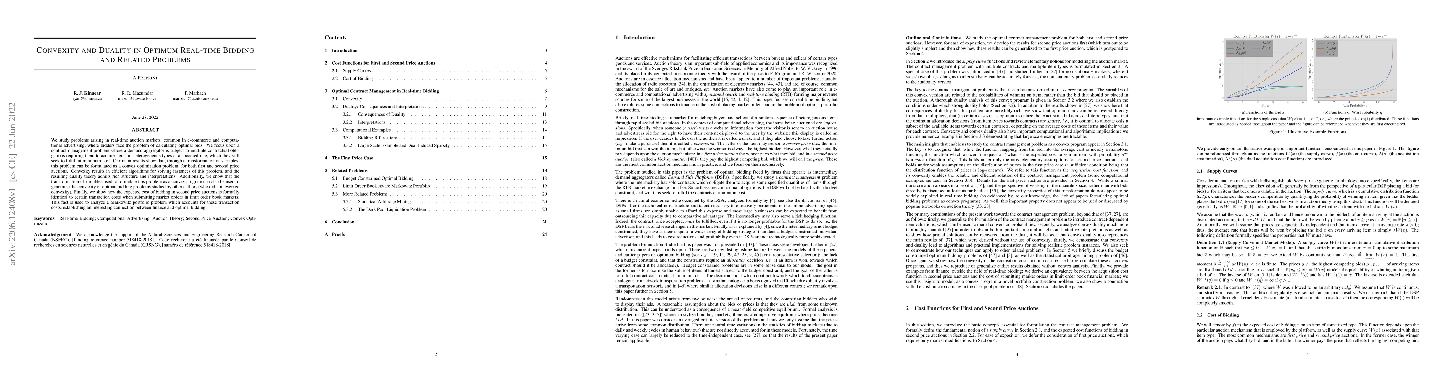 Thumbnail for Convexity and Duality in Optimum Real-time Bidding and Related Problems