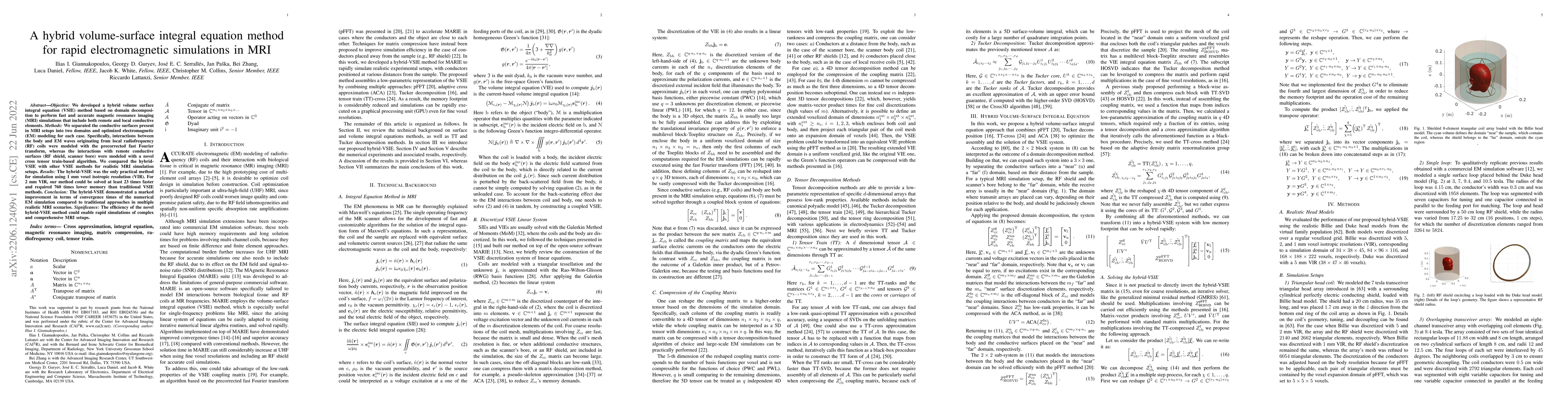 Thumbnail for A hybrid volume-surface integral equation method for rapid
  electromagnetic simulations in MRI