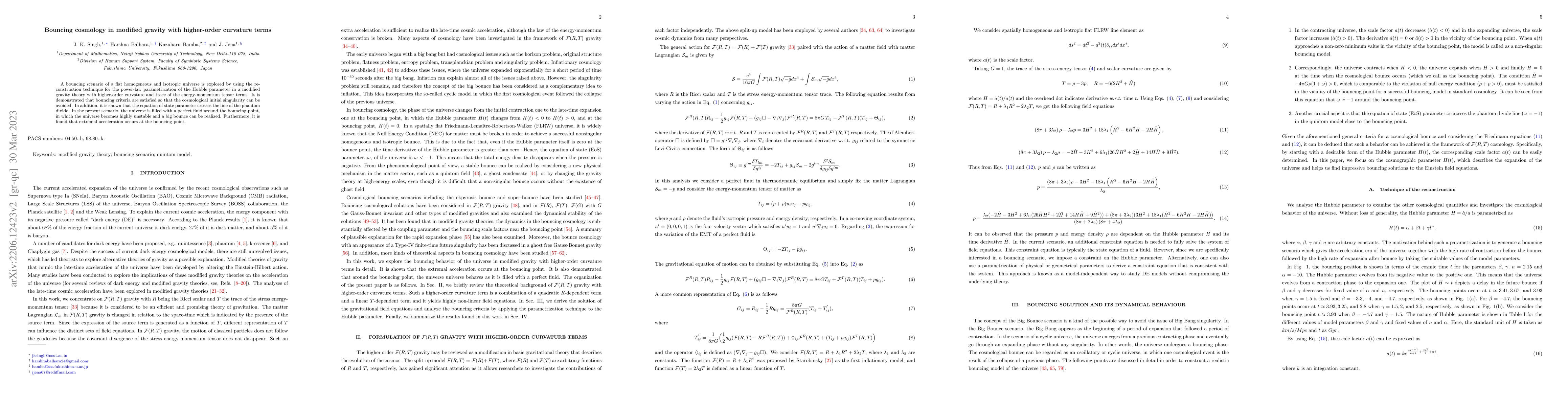 Thumbnail for Bouncing cosmology in modified gravity with higher-order curvature terms