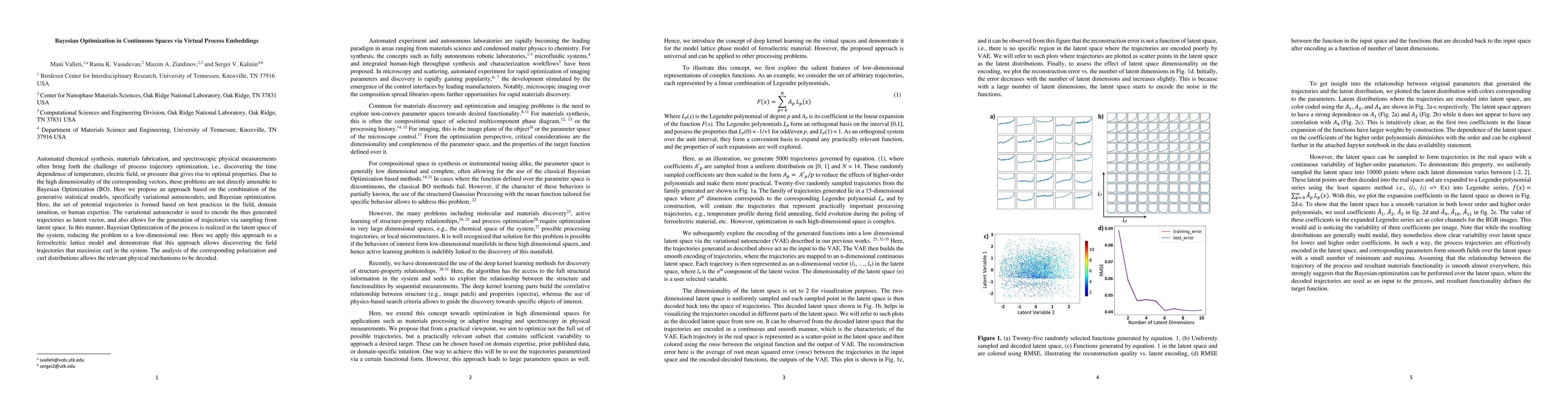 Thumbnail for Bayesian Optimization in Continuous Spaces via Virtual Process
  Embeddings
