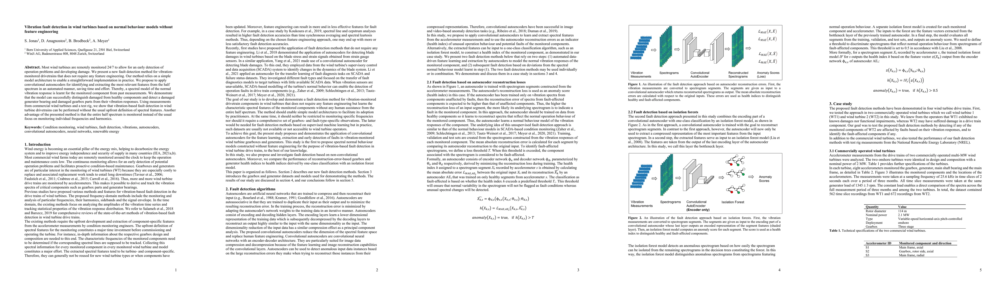 Thumbnail for Vibration fault detection in wind turbines based on normal behaviour
  models without feature engineering