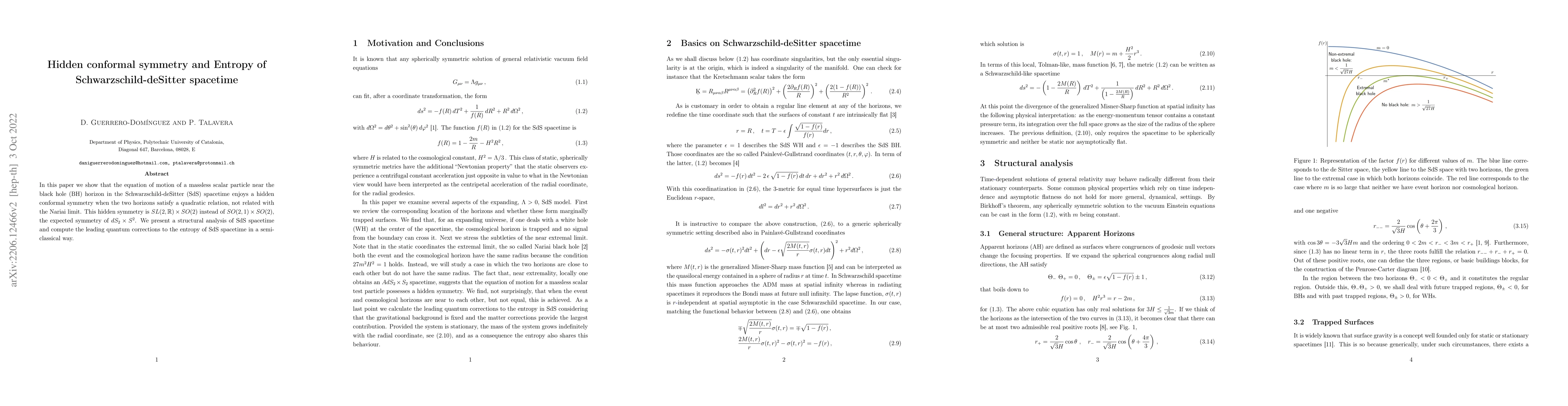 Thumbnail for Enhanced symmetry and Entropy of Schwarzschild-deSitter spacetime