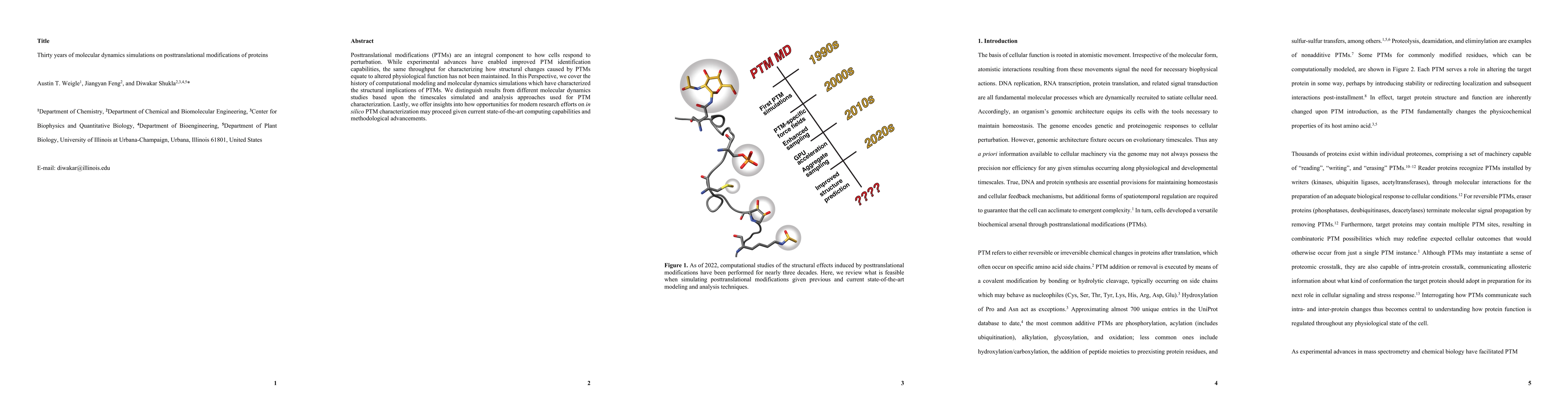 Thumbnail for Thirty years of molecular dynamics simulations on posttranslational
  modifications of proteins