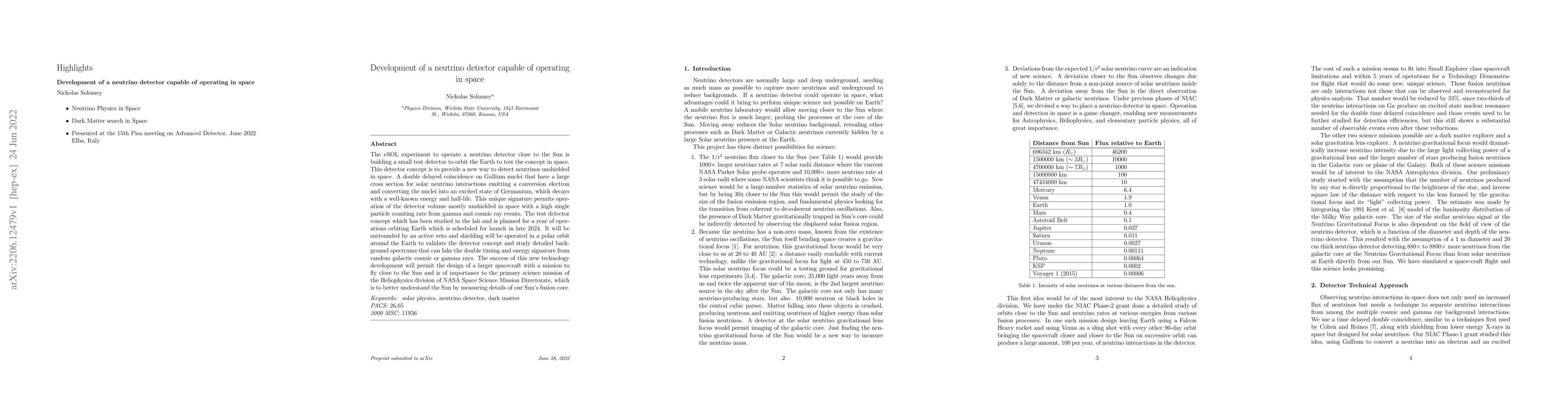 Thumbnail for Development of a neutrino detector capable of operating in space