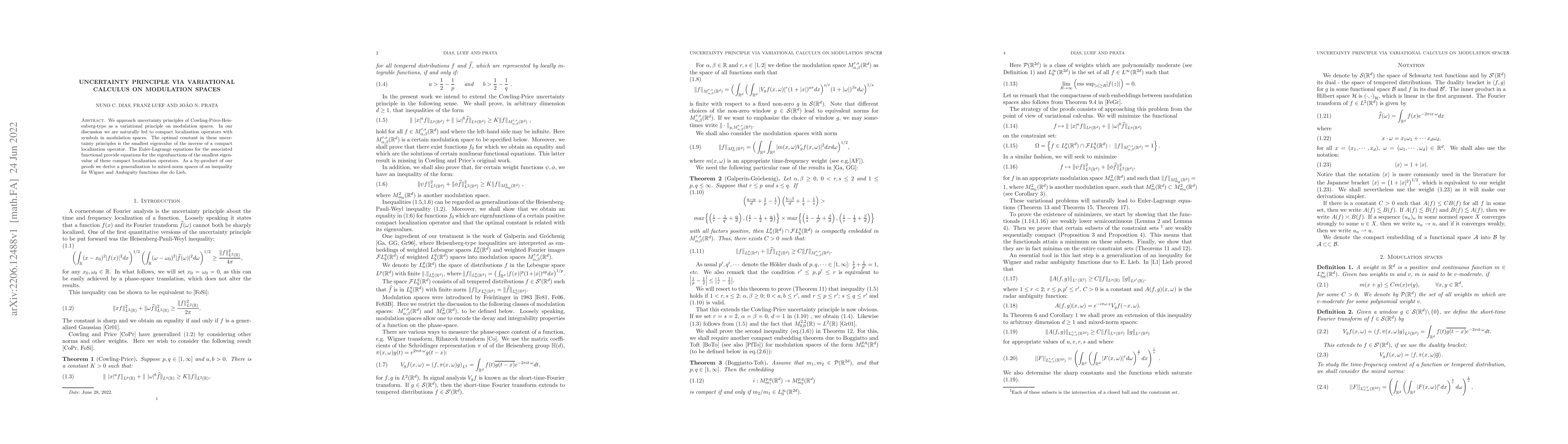 Thumbnail for Uncertainty principle via variational calculus on modulation spaces