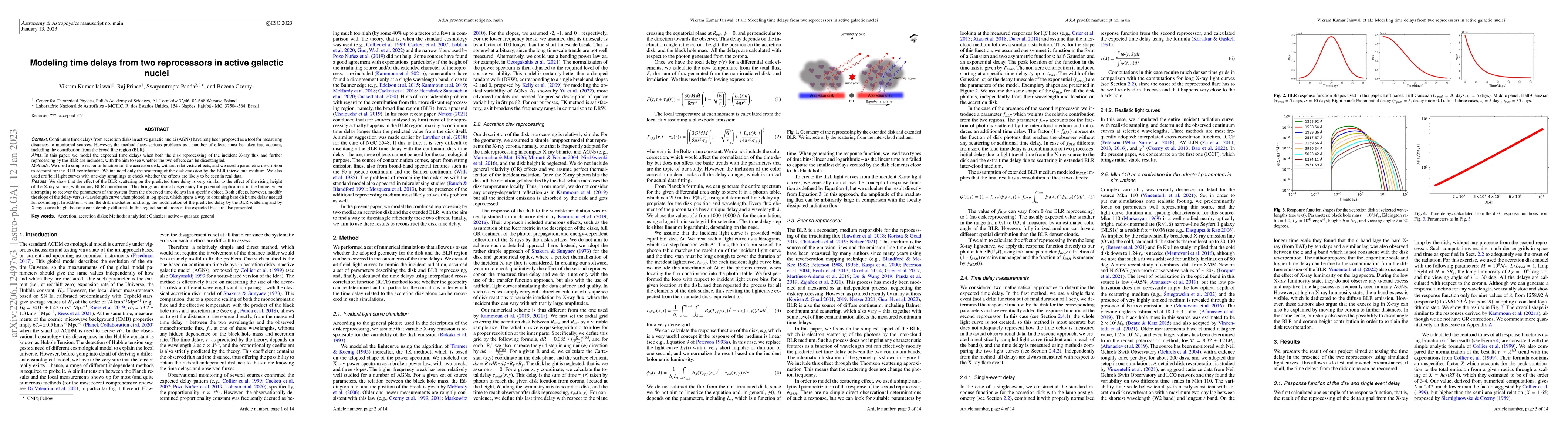Thumbnail for Modelling time delays from two reprocessors in active galactic nuclei