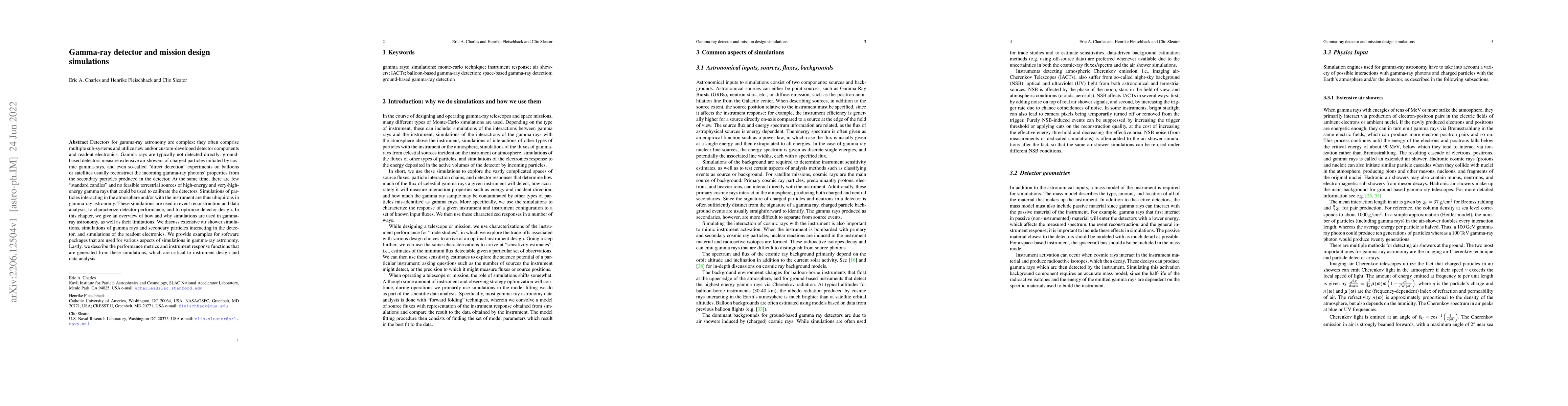 Thumbnail for Gamma-ray detector and mission design simulations