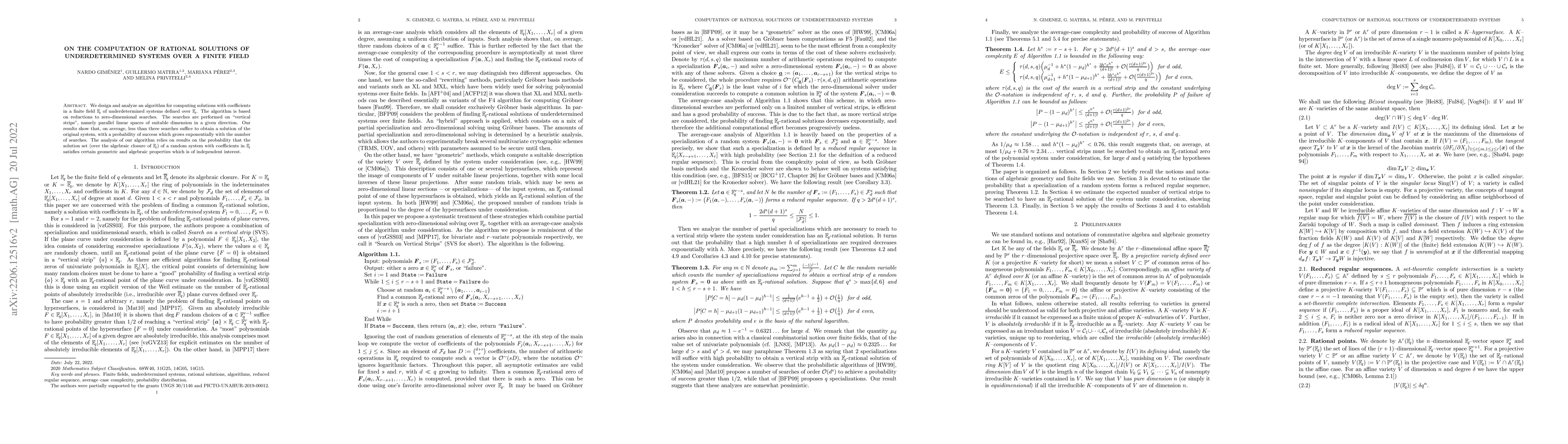 Thumbnail for On the computation of rational solutions of underdetermined systems over
  a finite field