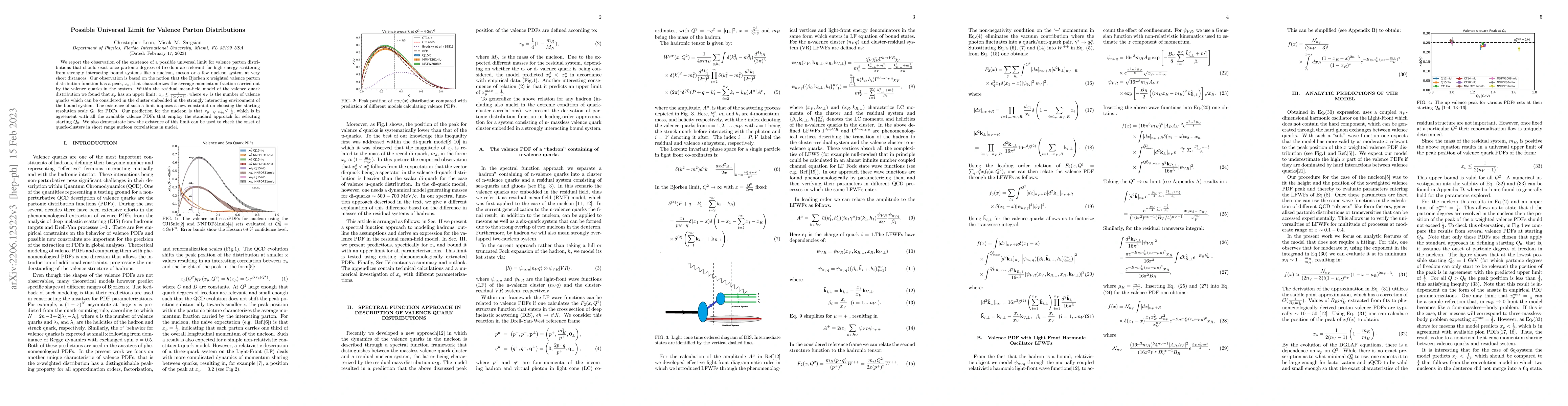Thumbnail for Possible Universal Limit for Valence Parton Distributions