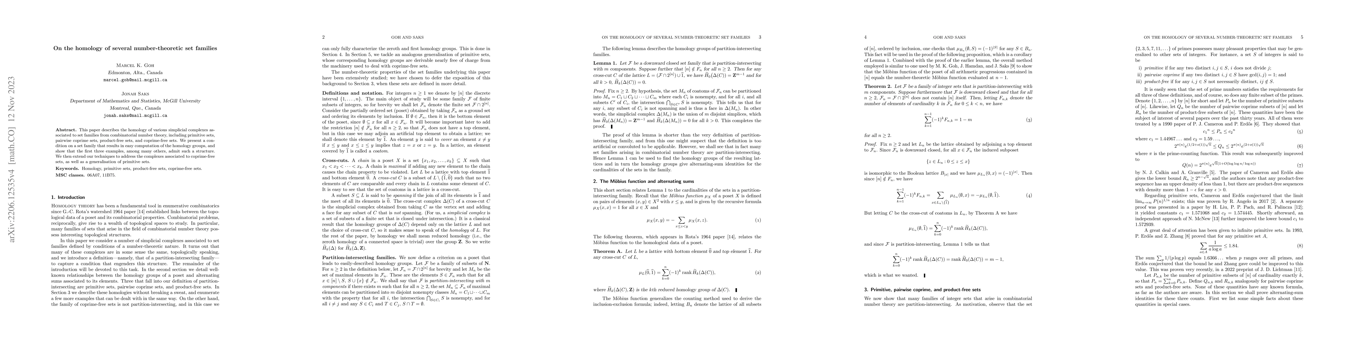 Thumbnail for On the homology of several number-theoretic set families