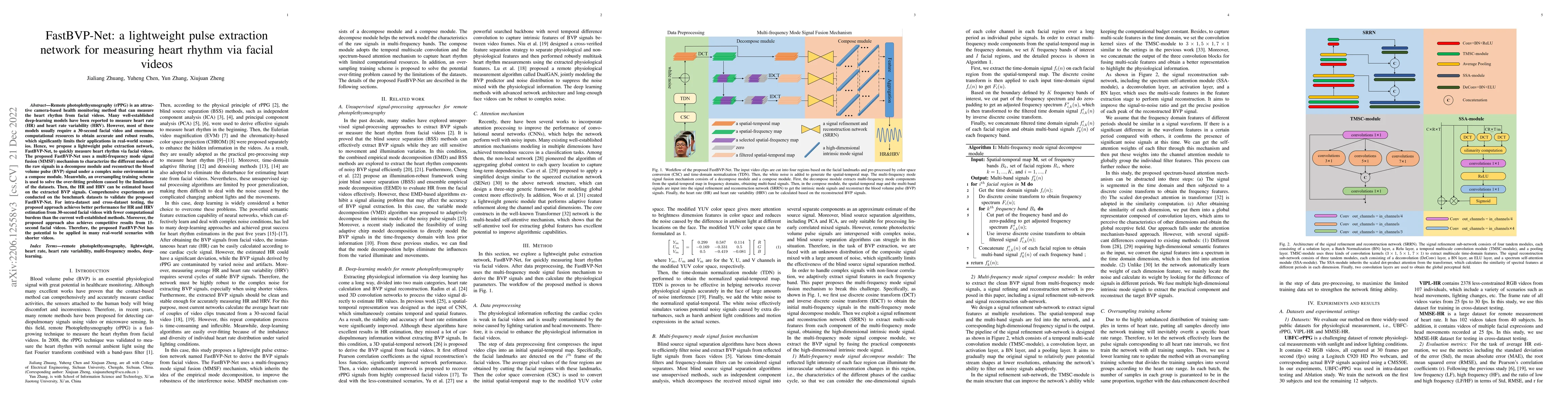 Thumbnail for FastBVP-Net: a lightweight pulse extraction network for measuring heart
  rhythm via facial videos