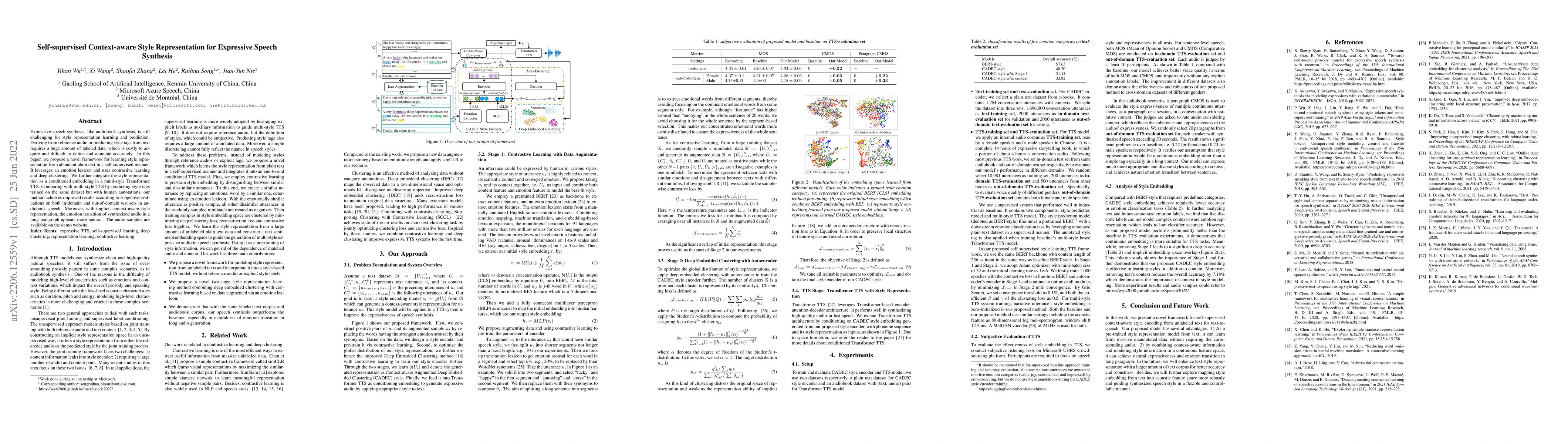 Thumbnail for Self-supervised Context-aware Style Representation for Expressive Speech
  Synthesis