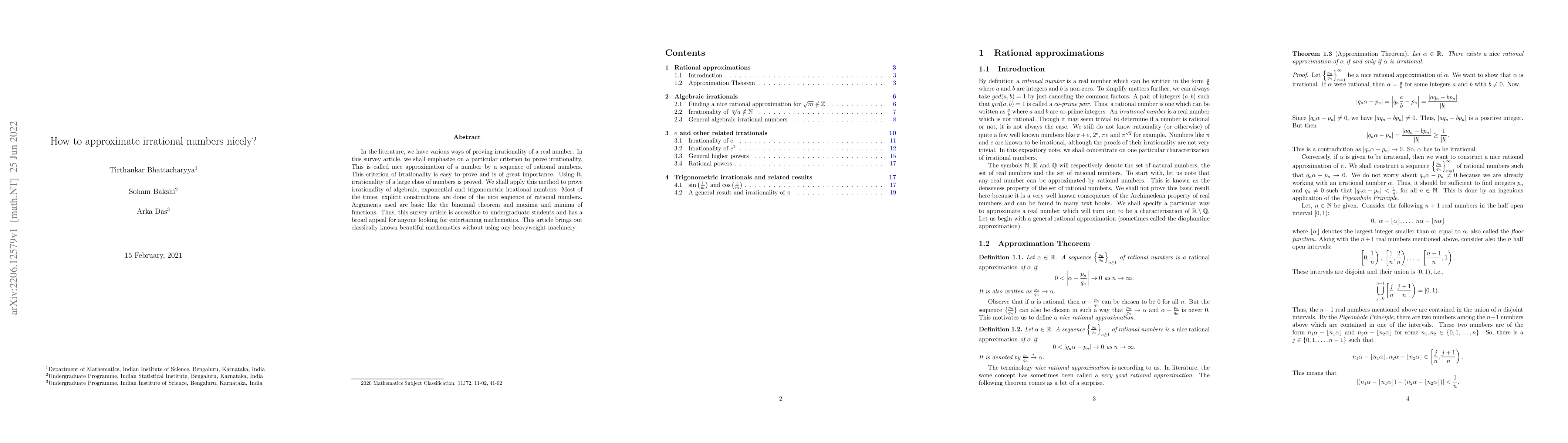 Thumbnail for How to approximate irrational numbers nicely?