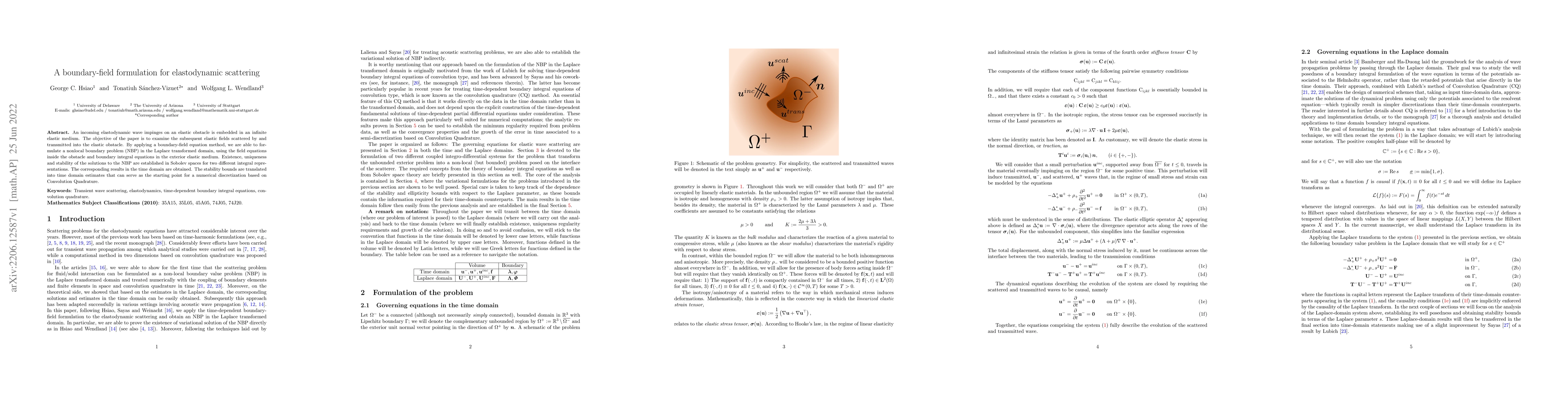 Thumbnail for A boundary-field formulation for elastodynamic scattering