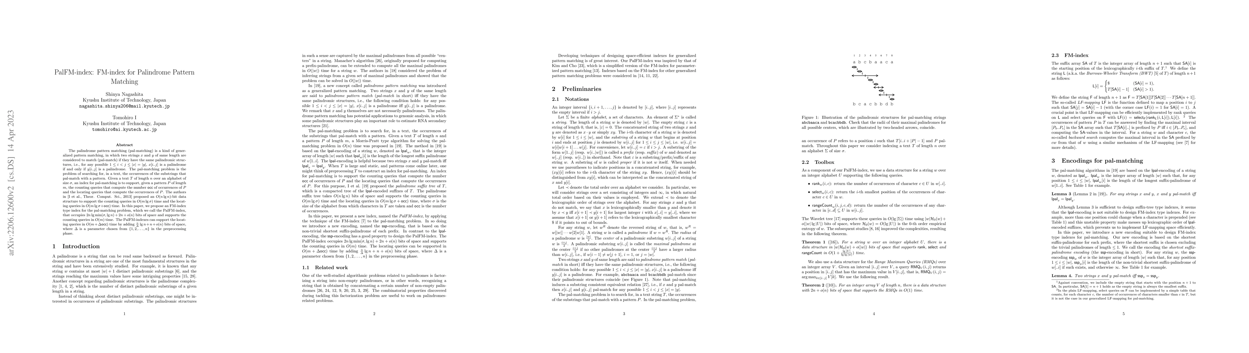 Thumbnail for PalFM-index: FM-index for Palindrome Pattern Matching