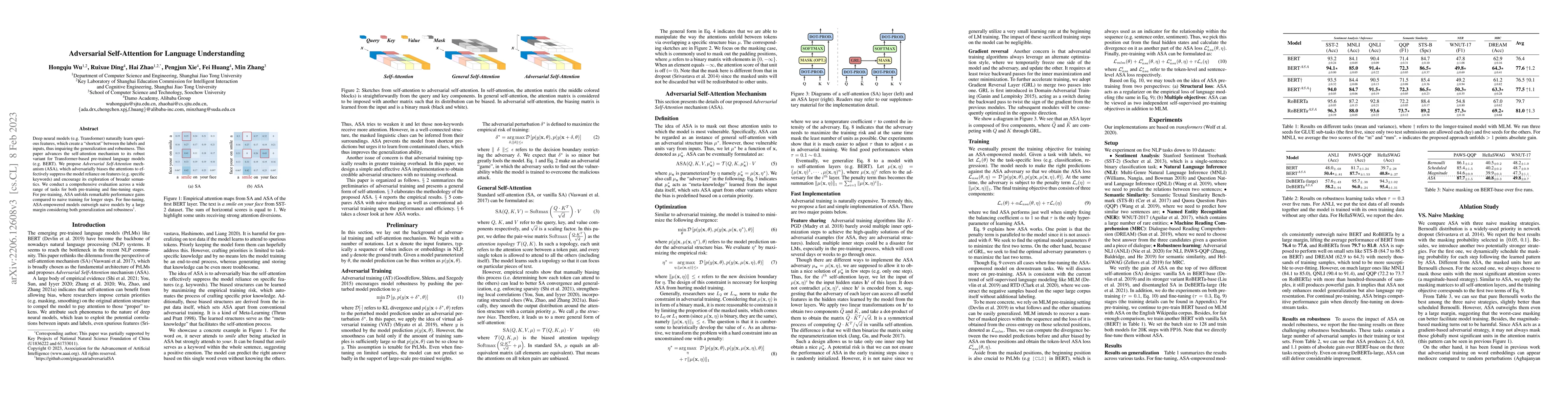 Thumbnail for Adversarial Self-Attention for Language Understanding