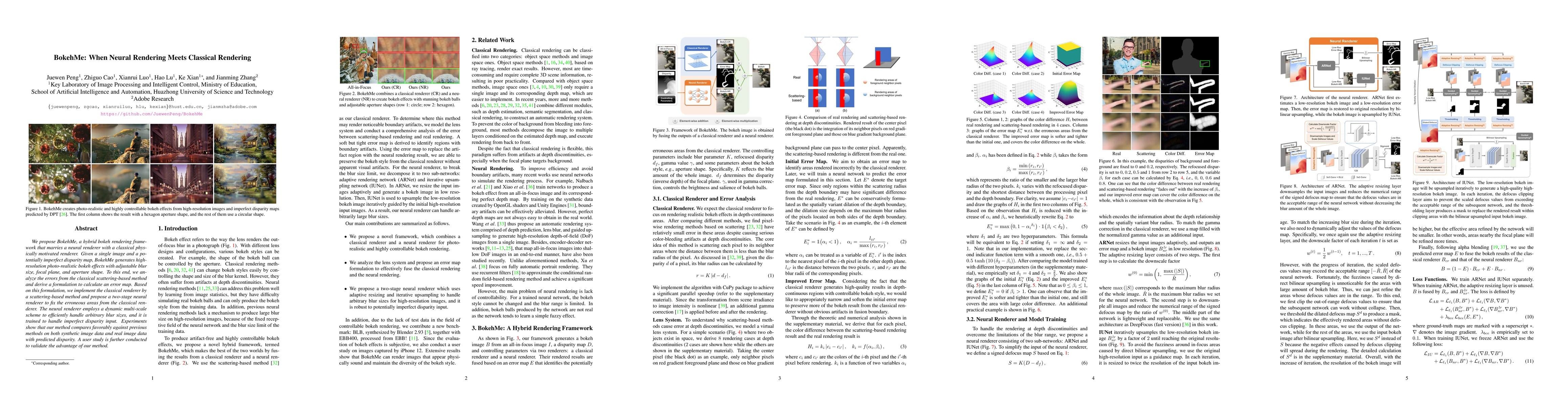 Thumbnail for BokehMe: When Neural Rendering Meets Classical Rendering