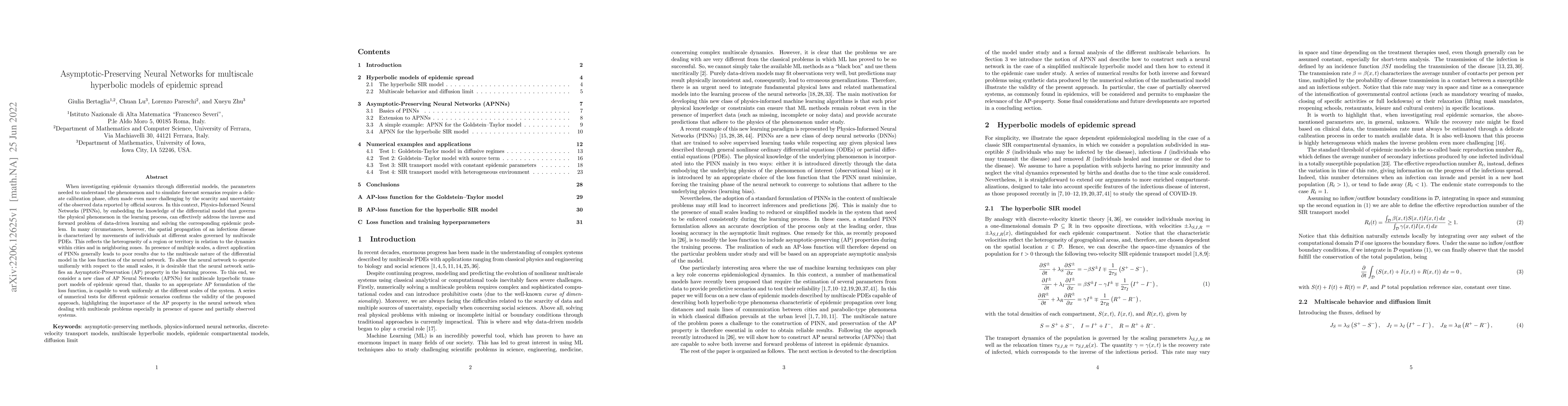 Thumbnail for Asymptotic-Preserving Neural Networks for multiscale hyperbolic models
  of epidemic spread