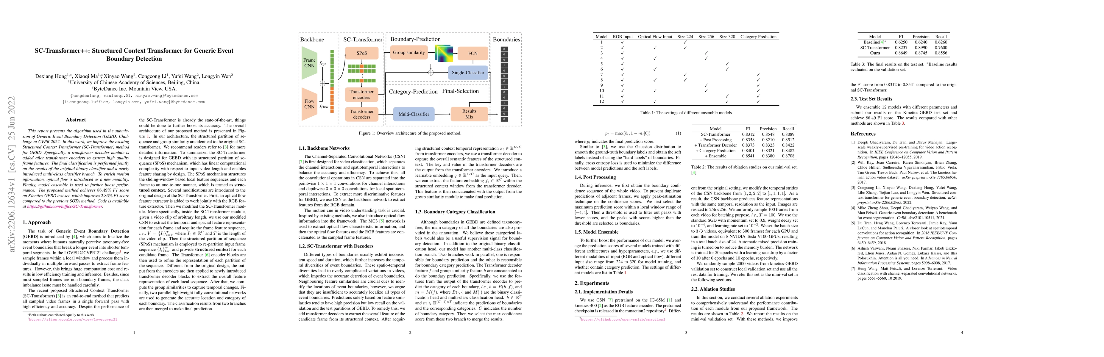 Thumbnail for SC-Transformer++: Structured Context Transformer for Generic Event
  Boundary Detection
