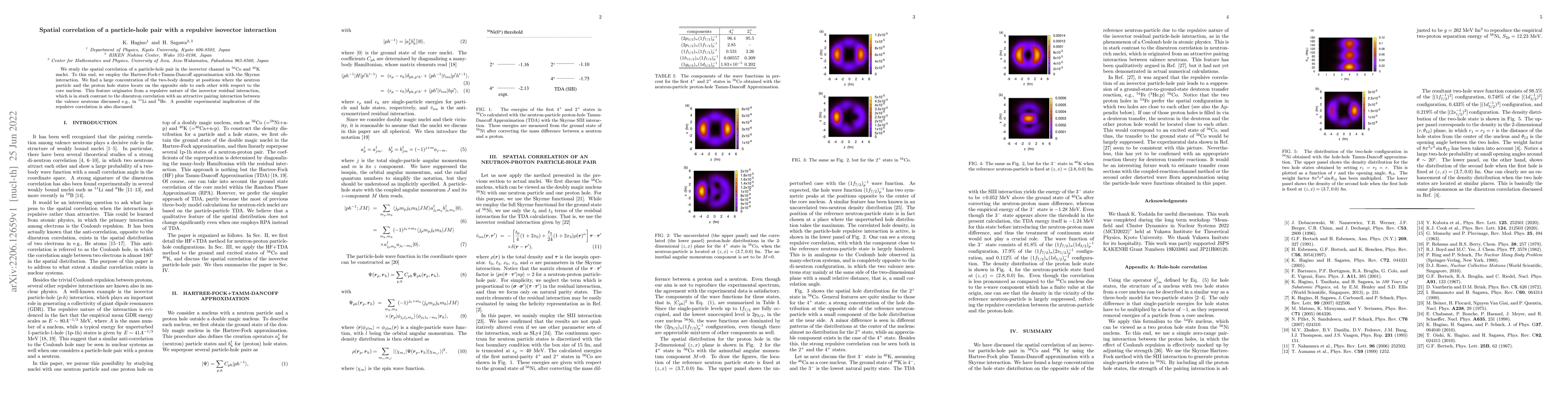 Thumbnail for Spatial correlation of a particle-hole pair with a repulsive isovector
  interaction