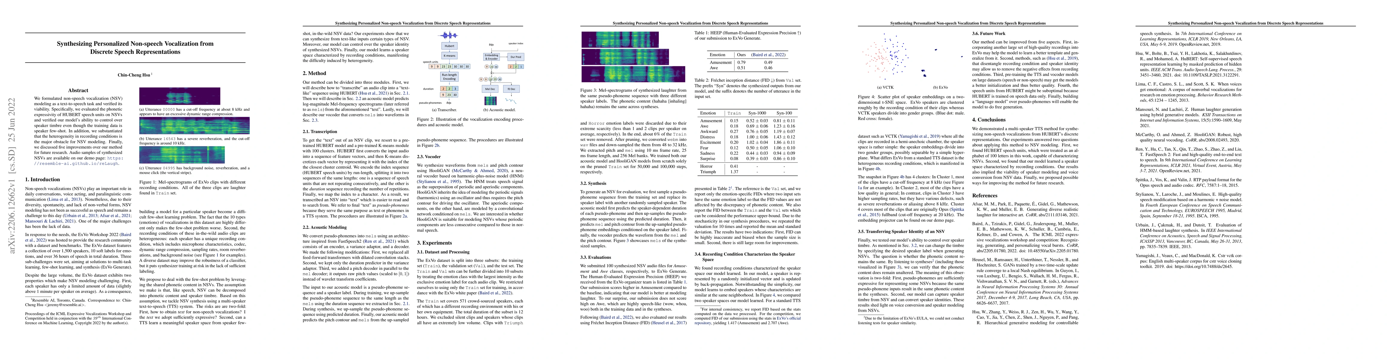 Thumbnail for Synthesizing Personalized Non-speech Vocalization from Discrete Speech
  Representations