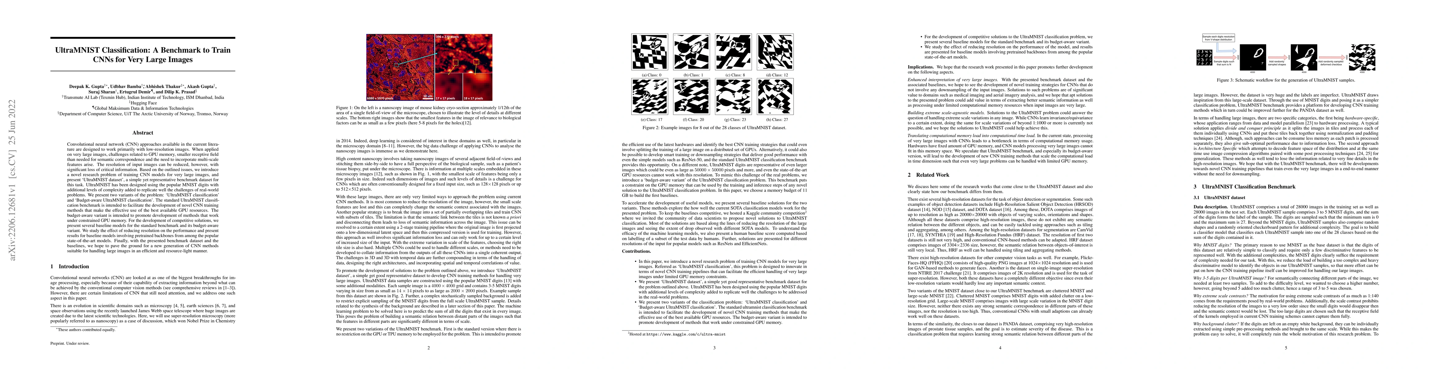 Thumbnail for UltraMNIST Classification: A Benchmark to Train CNNs for Very Large
  Images