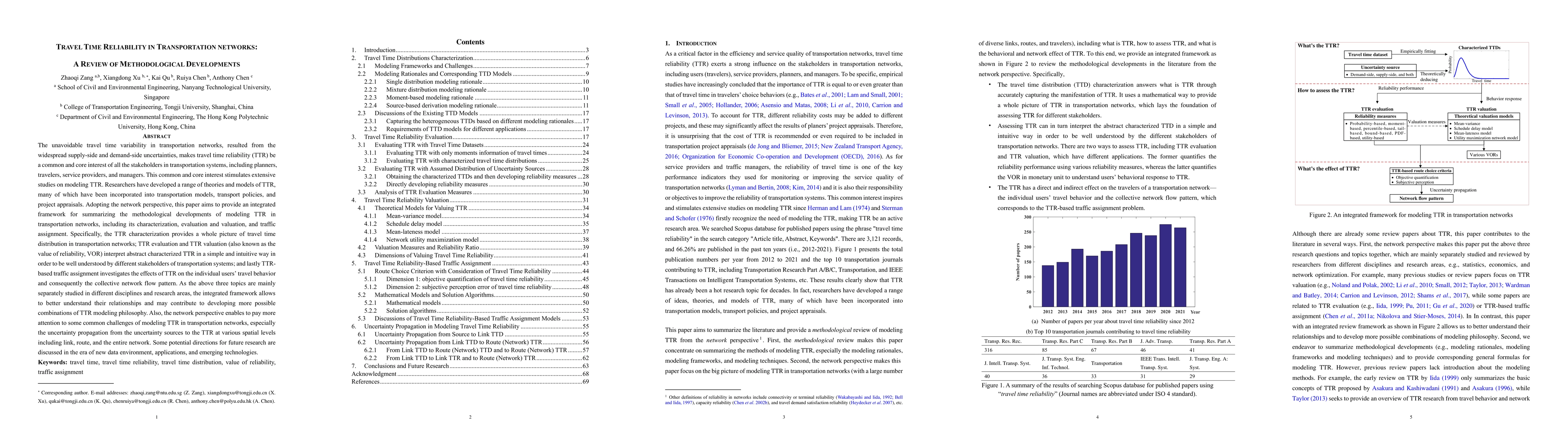Thumbnail for Travel time reliability in transportation networks: A review of
  methodological developments